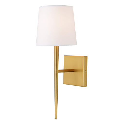 Ronnie 1-Light Tapered Rod Wall Sconce in Satin Brass