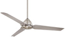 Java 54" Ceiling Fan in Brushed Nickel Wet