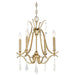 Laurel Estate 4-Light Chandelier in Brio Gold & Clear Crystal Accents - Lamps Expo