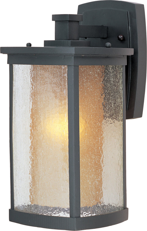 Bungalow 1-Light Wall Lantern in Bronze with Seedy/Wilshire Glass/Shade