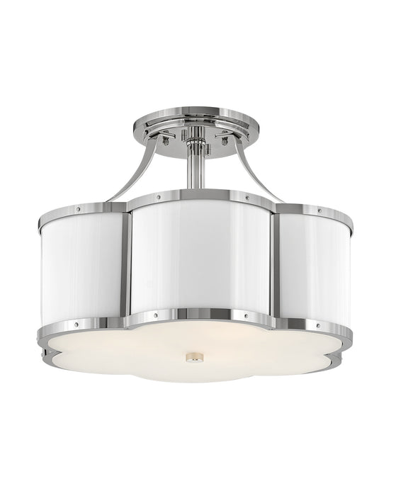 Chance Medium Semi-Flush Mount in Polished Nickel