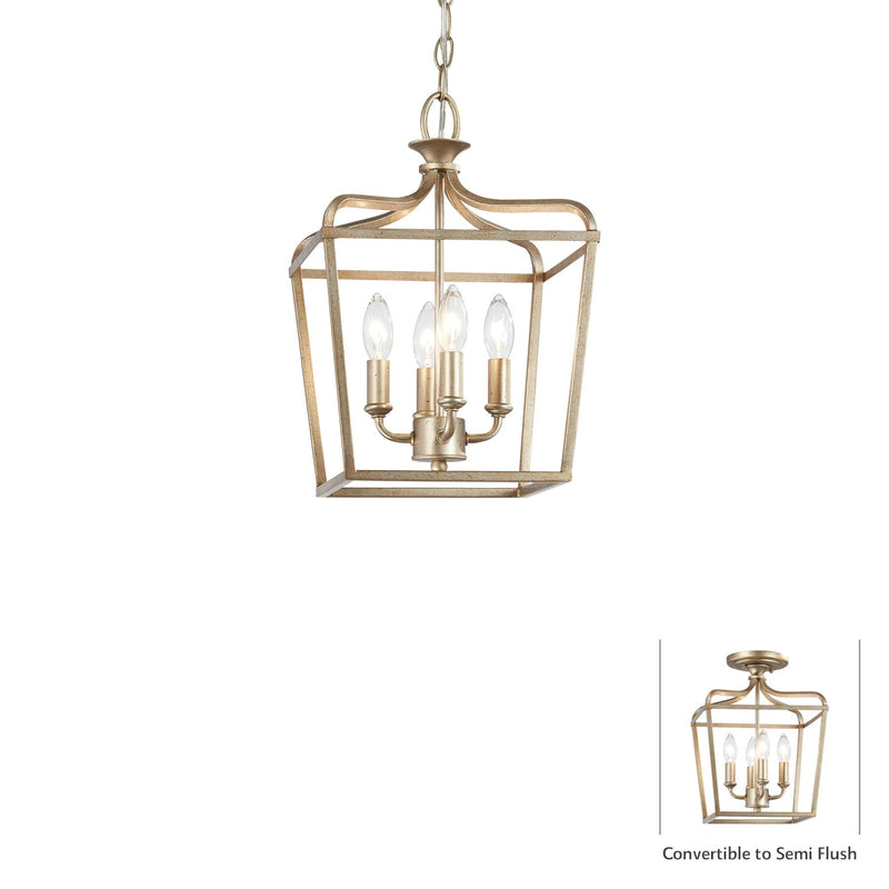 Laurel Estate 4-Light Pendant in Brio Gold - Lamps Expo