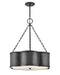 Chance Medium Drum Chandelier in Blackened Brass