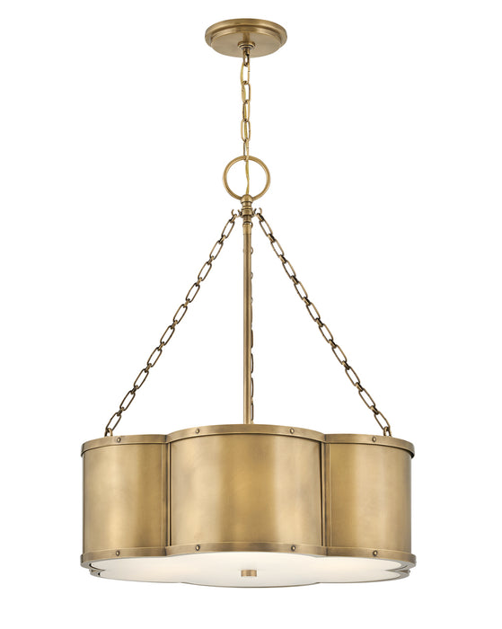 Chance Medium Drum Chandelier in Heritage Brass