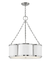 Chance Medium Drum Chandelier in Polished Nickel