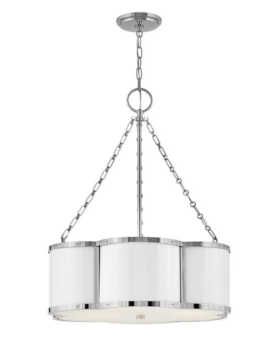 Chance Medium Drum Chandelier in Polished Nickel
