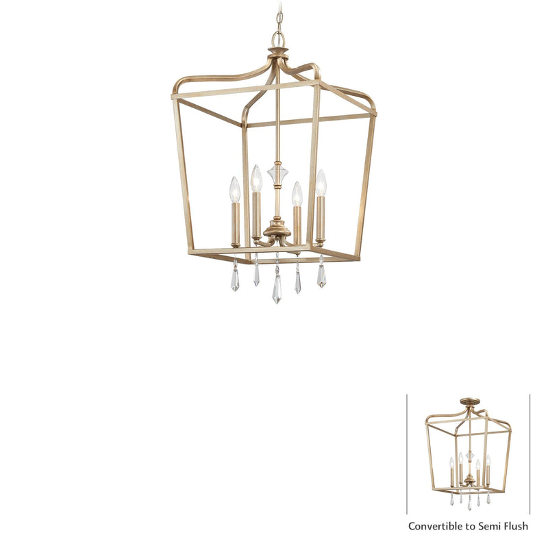 Laurel Estate 4-Light Pendant in Brio Gold - Lamps Expo