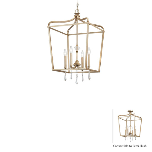 Laurel Estate 4-Light Pendant in Brio Gold - Lamps Expo
