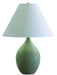Scatchard 28 Inch Stoneware Table Lamp in Celadon with Cream Linen Hardback