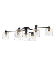 Axel Extra Large Semi-Flush Mount in Black
