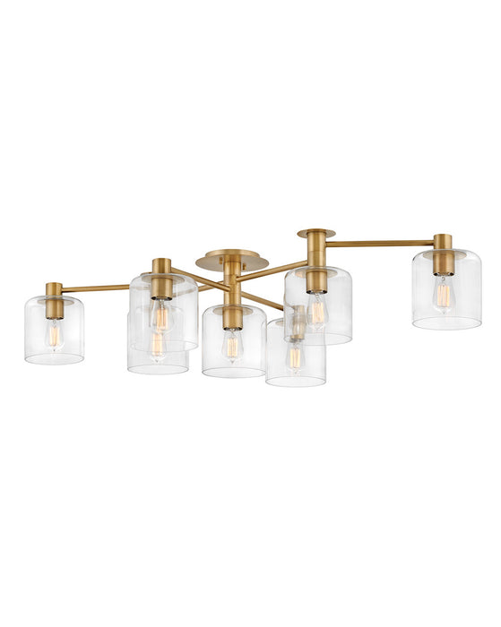 Axel Extra Large Semi-Flush Mount in Heritage Brass
