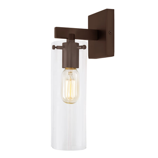 Atticus 1-Light Sconce Cylinder Glass Shade in Oil Rubbed Bronze