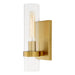 Arlo 1-Light Tall Cylinder Tube Sconce in Satin Brass