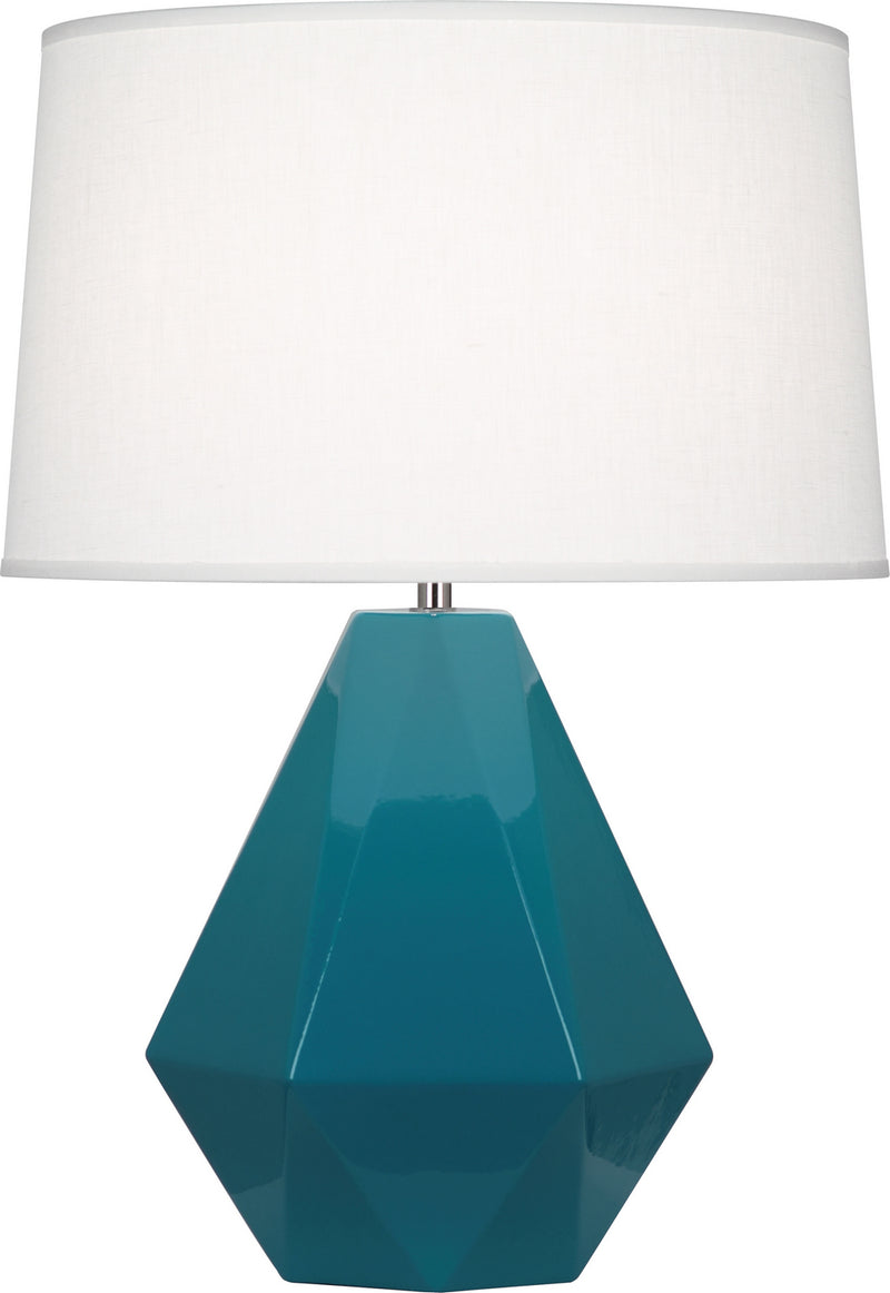 Robert Abbey (934) Delta Table Lamp with Oyster Linen Shade