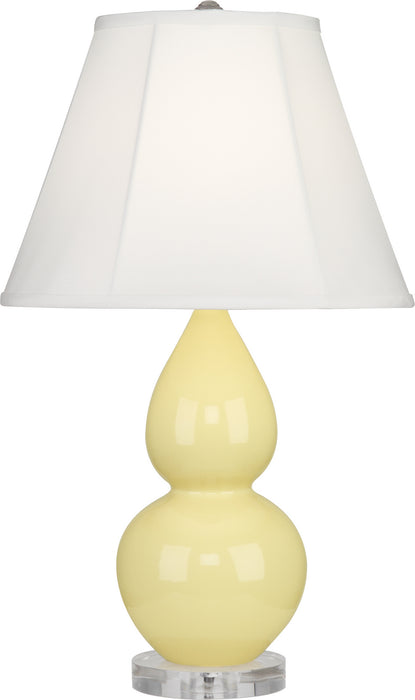 Robert Abbey (A616) Small Double Gourd Accent Lamp with Ivory Stretched Fabric Shade