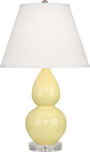Robert Abbey (A616X) Small Double Gourd Accent Lamp with Pearl Dupioni Fabric Shade