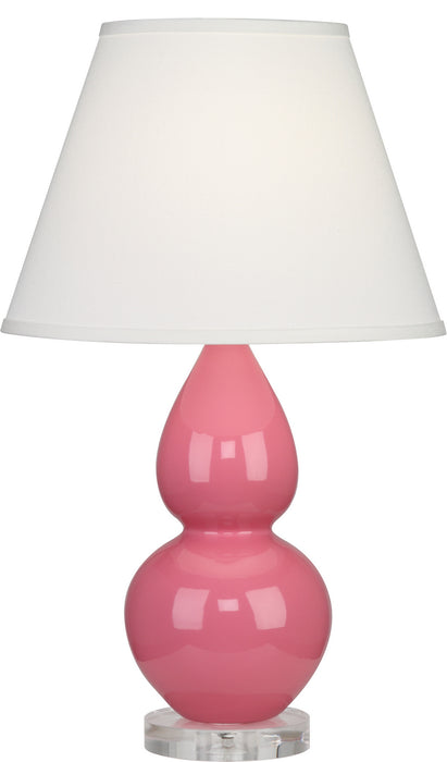 Robert Abbey (A619X) Small Double Gourd Accent Lamp with Pearl Dupioni Fabric Shade