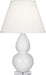 Robert Abbey (A690X) Small Double Gourd Accent Lamp with Pearl Dupioni Fabric Shade