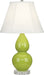 Robert Abbey (A693) Small Double Gourd Accent Lamp with Ivory Stretched Fabric Shade
