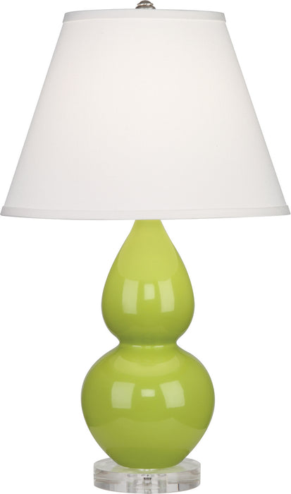 Robert Abbey (A693X) Small Double Gourd Accent Lamp with Pearl Dupioni Fabric Shade