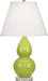 Robert Abbey (A693X) Small Double Gourd Accent Lamp with Pearl Dupioni Fabric Shade