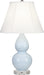Robert Abbey (A696) Small Double Gourd Accent Lamp with Ivory Stretched Fabric Shade