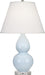 Robert Abbey (A696X) Small Double Gourd Accent Lamp with Pearl Dupioni Fabric Shade