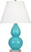 Robert Abbey (A761X) Small Double Gourd Accent Lamp with Pearl Dupioni Fabric Shade