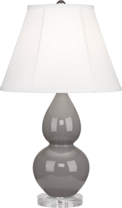 Robert Abbey (A770) Small Double Gourd Accent Lamp with Ivory Stretched Fabric Shade