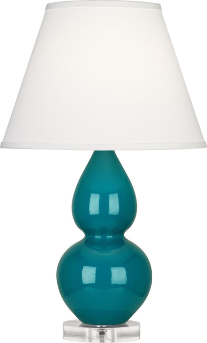 Robert Abbey (A773X) Small Double Gourd Accent Lamp with Pearl Dupioni Fabric Shade