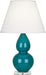 Robert Abbey (A773X) Small Double Gourd Accent Lamp with Pearl Dupioni Fabric Shade