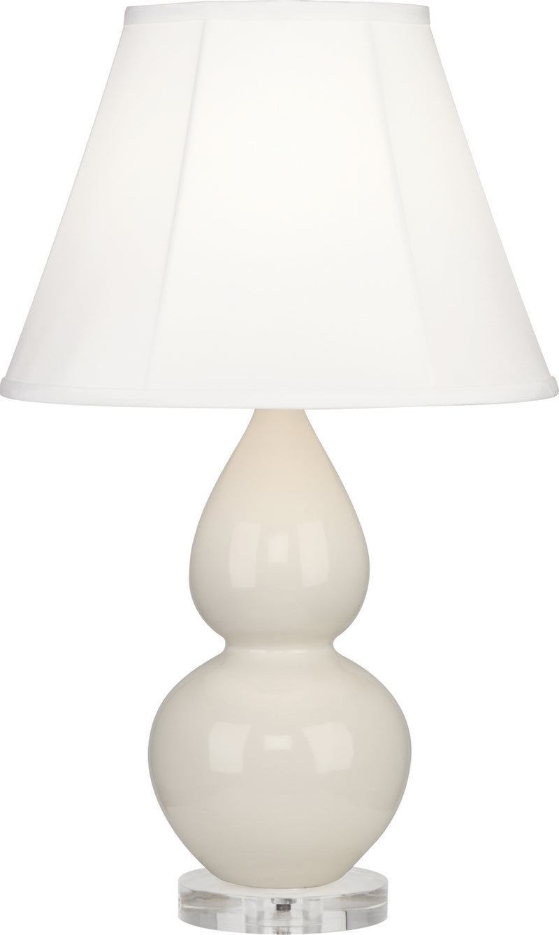 Robert Abbey (A776) Small Double Gourd Accent Lamp with Ivory Stretched Fabric Shade