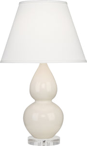 Robert Abbey (A776X) Small Double Gourd Accent Lamp with Pearl Dupioni Fabric Shade