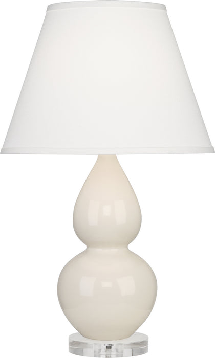 Robert Abbey (A776X) Small Double Gourd Accent Lamp with Pearl Dupioni Fabric Shade