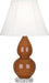Robert Abbey (A779) Small Double Gourd Accent Lamp with Ivory Stretched Fabric Shade
