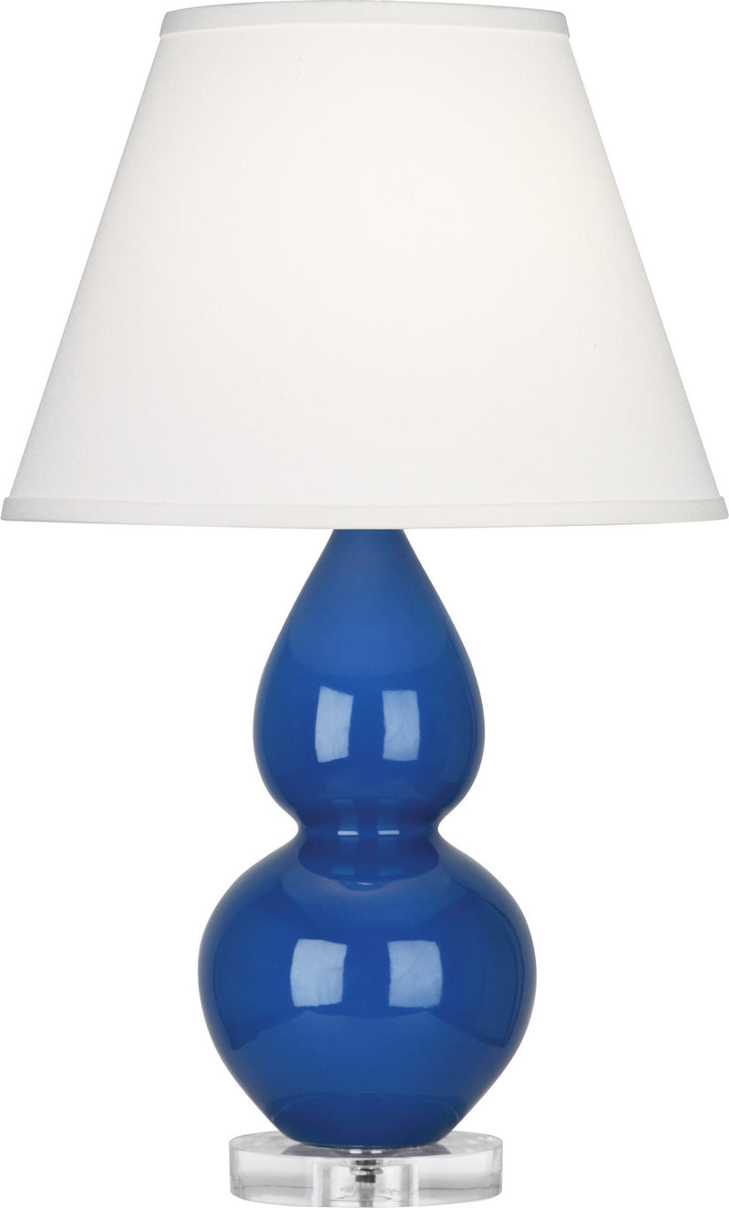 Robert Abbey (A782X) Small Double Gourd Accent Lamp with Pearl Dupioni Fabric Shade