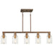 Morrow Island Fixture in Harvard Court Bronze with Gold Highlights & Clear Glass - Lamps Expo