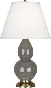 Robert Abbey (CR10X) Small Double Gourd Accent Lamp with Pearl Dupioni Fabric Shade