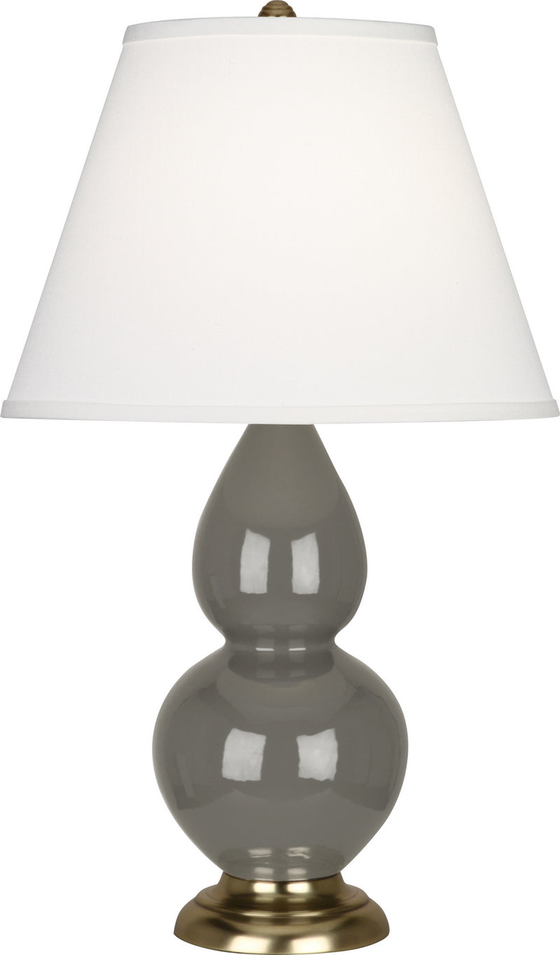 Robert Abbey (CR10X) Small Double Gourd Accent Lamp with Pearl Dupioni Fabric Shade