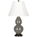 Robert Abbey (CR11) Small Double Gourd Accent Lamp with Ivory Stretched Fabric Shade