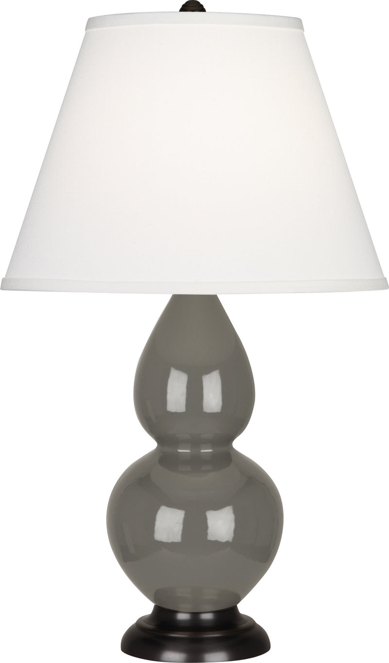 Robert Abbey (CR11X) Small Double Gourd Accent Lamp with Pearl Dupioni Fabric Shade