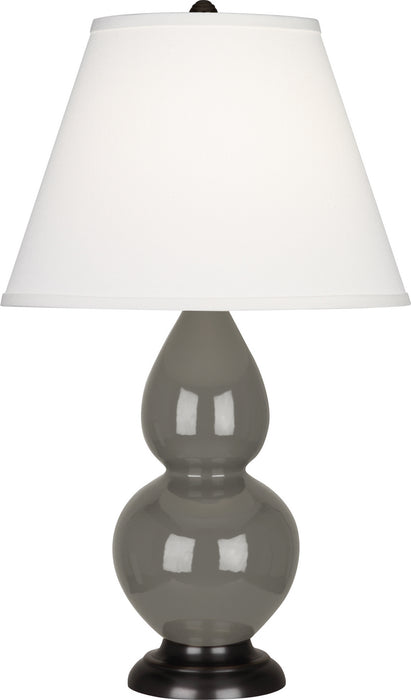Robert Abbey (CR11X) Small Double Gourd Accent Lamp with Pearl Dupioni Fabric Shade