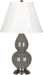 Robert Abbey (CR12) Small Double Gourd Accent Lamp with Ivory Stretched Fabric Shade