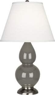 Robert Abbey (CR12X) Small Double Gourd Accent Lamp with Pearl Dupioni Fabric Shade