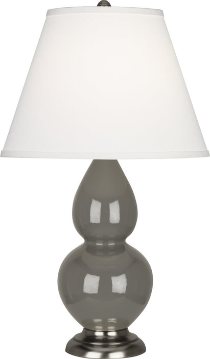 Robert Abbey (CR12X) Small Double Gourd Accent Lamp with Pearl Dupioni Fabric Shade