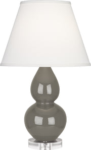 Robert Abbey (CR13X) Small Double Gourd Accent Lamp with Pearl Dupioni Fabric Shade