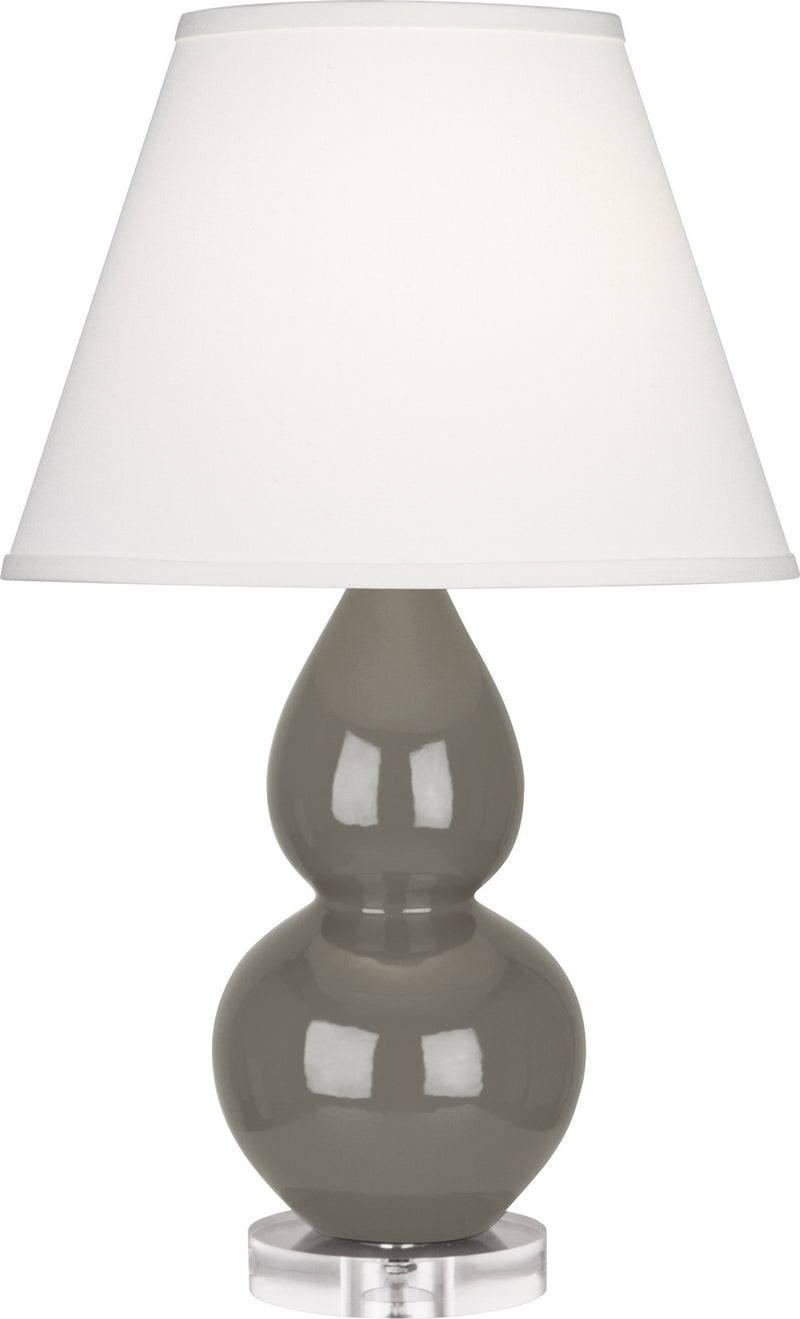 Robert Abbey (CR13X) Small Double Gourd Accent Lamp with Pearl Dupioni Fabric Shade