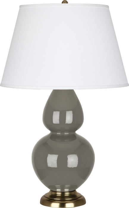 Robert Abbey (CR20X) Double Gourd Table Lamp with Pearl Dupioni Fabric Shade