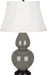 Robert Abbey (CR21) Double Gourd Table Lamp with Ivory Stretched Fabric Shade