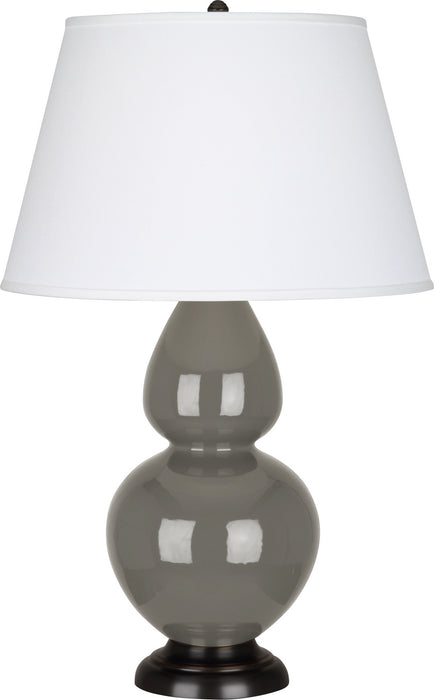 Robert Abbey (CR21X) Double Gourd Table Lamp with Pearl Dupioni Fabric Shade